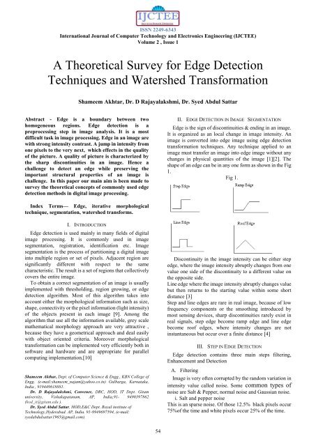 A Theoretical Survey for Edge Detection Techniques and Watershed ...