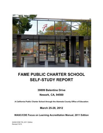 Visiting Committee Chairs: - FAME Public Charter School