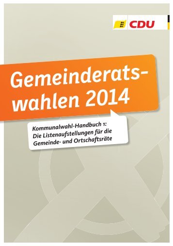 Handbuch-Gemeinderatswahlen - CDU Baden-Württemberg