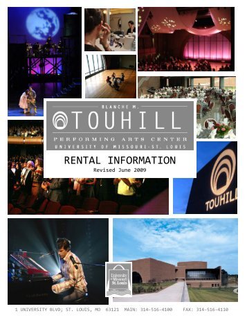 Touhill Rental Information (PDF) - Touhill Performing Arts Center