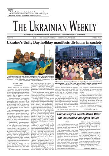 Ukrainian Weekly, January 30, 2011 - The Ukrainian Weekly