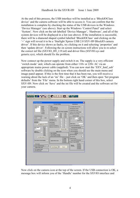 SXVR-H9 handbook.pdf - Starlight Xpress