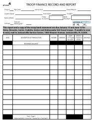 troop finance record and report - Girl Scouts of Gateway Council