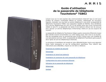 Modem sans fil Arris Touchstone TG862 - Cogeco