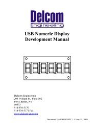 USB Numeric Display Development Manual - Delcom Products Inc.
