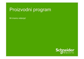 Proizvodni program - Schneider Electric
