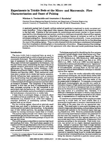 Experiments in Trickle Beds at the Micro- and Macroscale. Flow ...