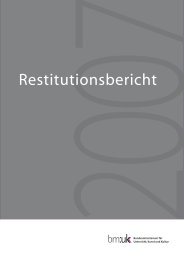 Restitutionsbericht 2007 - Kunst-Datenbank des Nationalfonds