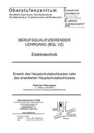 Allgemeine Information für den berufsqualifizierenden ... - OSZ - Tiem