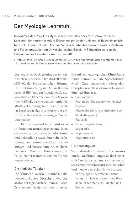 info 03.10 (PDF 2.47 MB) - Schweizerische Gesellschaft fÃ¼r ...