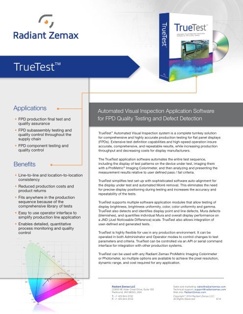 TrueTestâ¢ Automated Visual Inspection - Zemax