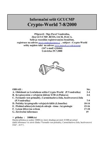 SeÃ…Â¡it 7-8/2000 - Crypto-World