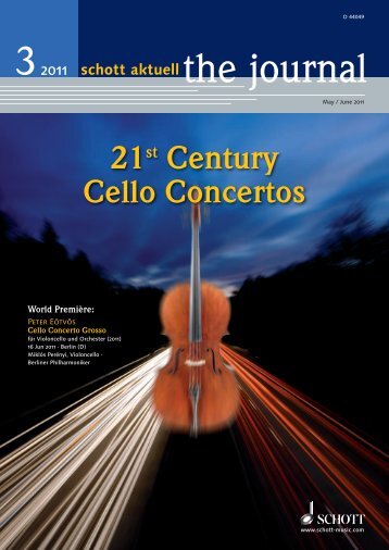 21st Century Cello Concertos - Schott Music