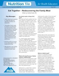 Eat Together â Rediscovering the Family Meal - More About Milk