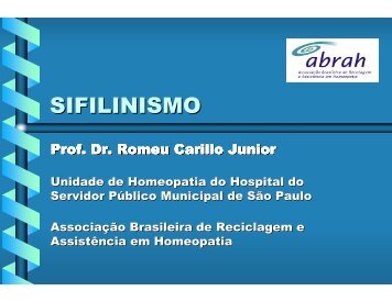 sifilinismo - AssociaÃ§Ã£o Brasileira de Reciclagem e AssistÃªncia em ...