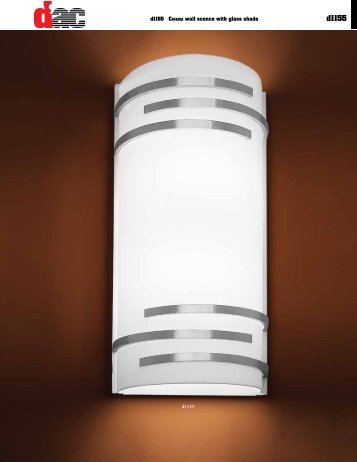d1155 CINEMA wall sconce with glass shade d1155 - d'ac Lighting