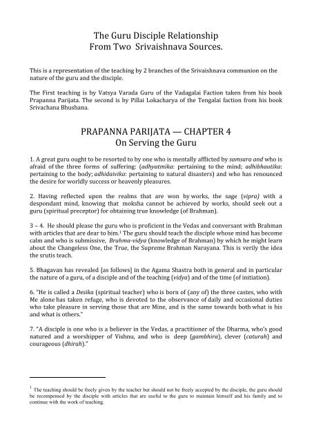 The Guru Disciple Relationship Yajur Veda Australasia Resources www yumpu com