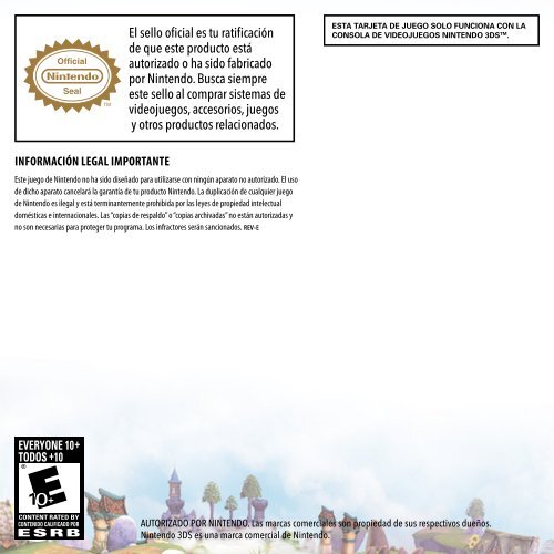 manual del juego para nintendo 3ds de skylanders giants