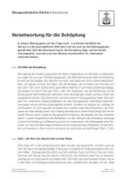 Verantwortung fÃ¼r die SchÃ¶pfung