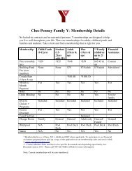 Ches Penney Family Y- Membership Details - the YMCA of ...
