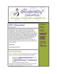 NPC Newsletter - Oncofertility Consortium