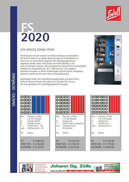 Datenblatt FS2020 - Zoells.de