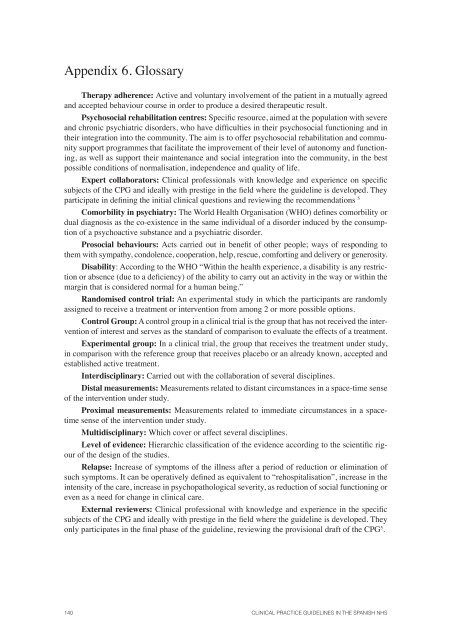 CPG for Psychosocial Interventions in Severe Mental ... - GuÃ­aSalud
