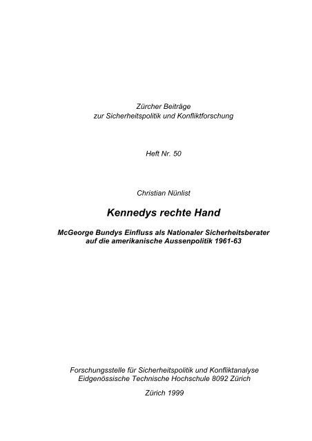 German (PDF) - Center for Security Studies (CSS)