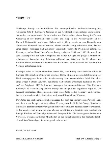 German (PDF) - Center for Security Studies (CSS)