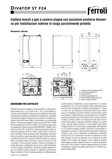 FERROLI caldaia DIVATOP ST F24 - Certificazione energetica edifici