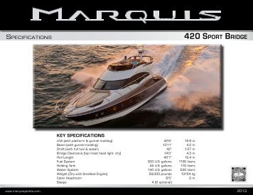 Download Spec Sheet - Marquis Yachts
