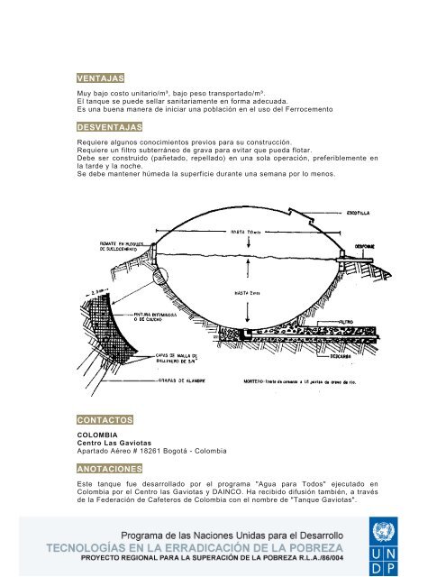 Tanque de ferrocemento enterrado (Colombia ) - Ideassonline.org