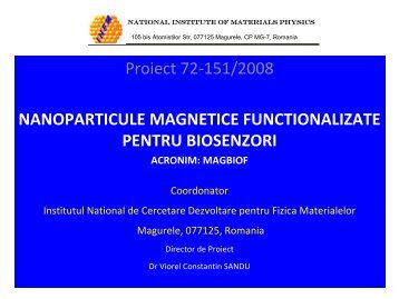 Nanoparticule magnetice functionalizate pentru biosensori