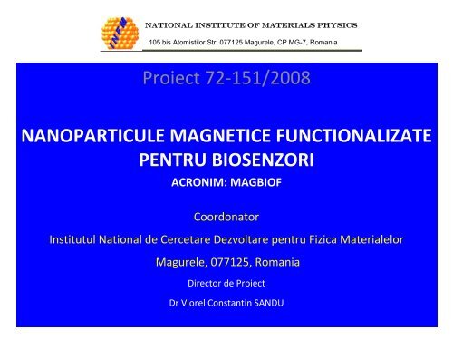 Nanoparticule magnetice functionalizate pentru biosensori