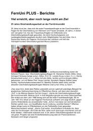 25 Jahre Gleichstellung FernUni Plus - FernUniversität in Hagen