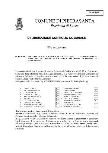 a di - Comune di Pietrasanta