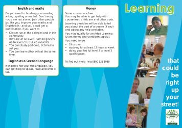 A3 folded leaflet.indd - Community Learning in Kirklees