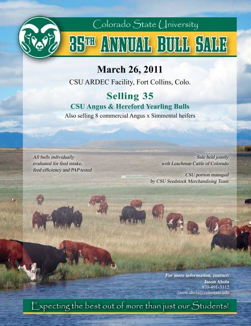 CSU-2011-Sale-Catalo.. - Animal Sciences - Colorado State University