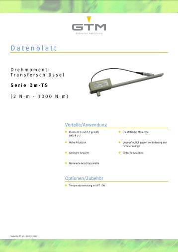 Datenblatt Serie Dm-TS - GTM GmbH