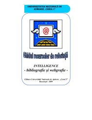 bibliografie şi webgrafie - Universitatea Naţională de Apărare 