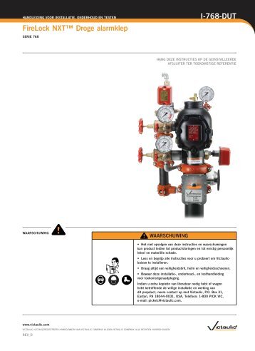 FireLock NXTÃ¢Â„Â¢ Droge alarmklep I-768-DUT - Victaulic