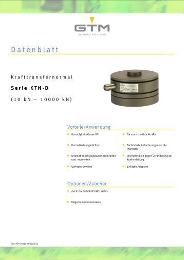 Datenblatt Serie KTN-D - GTM GmbH