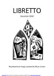 libretto pub - Hugo Lambrechts Music Centre