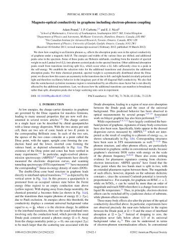 Magneto-optical conductivity in graphene including electron-phonon ...