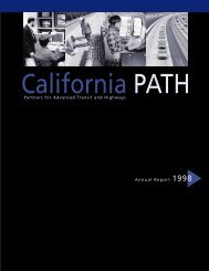 1998 Annual Report - California PATH - University of California ...