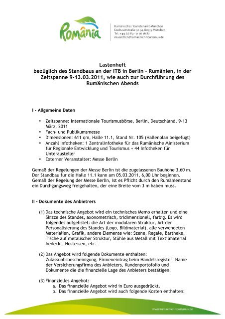 Lastenheft ITB 2011
