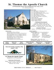 St. Thomas Bulletin 08-07-11 - St. Thomas the Apostle Church