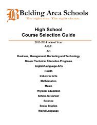 High School Course Selection Guide - Belding Area Schools