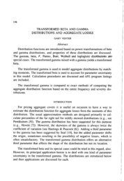 transformed beta and gamma distributions and aggregate losses