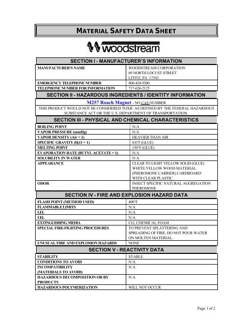 Insect Magnet (Pack of 12) MSDS